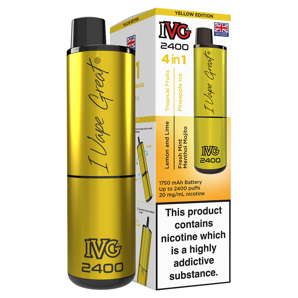 Yellow Edition IVG 2400 Disposable Device