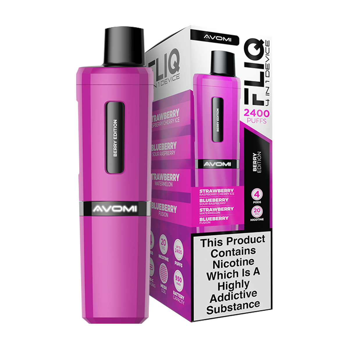 Berry Edition Avomi Fliq 4in1 Vape Kit
