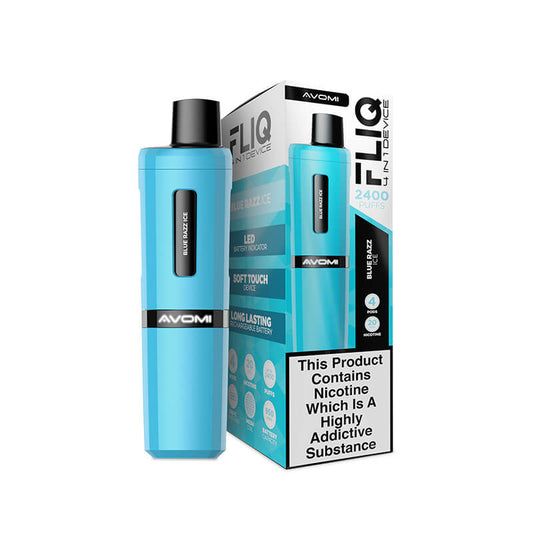 Avomi FLIQ 4in1 Prefilled Pod Vape Kit - Blue Razz Ice