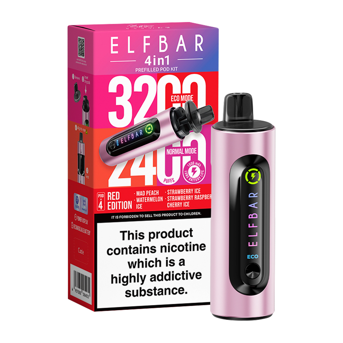 Red Edition Elfbar 4in1 Vape Kit
