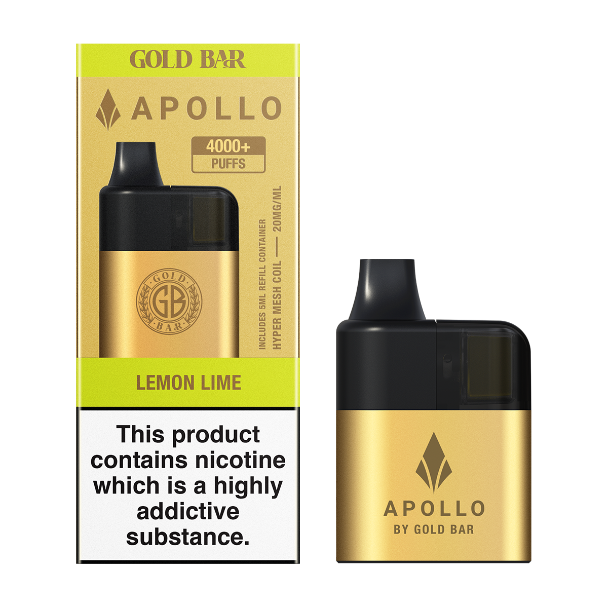 Gold Bar Apollo AIO Kit Lemon Lime