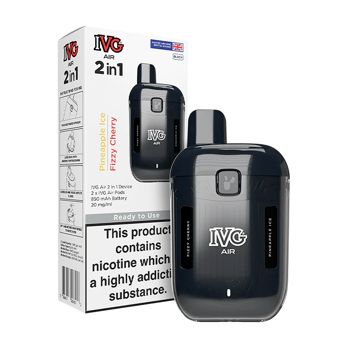 Black Edition IVG Air 2 in 1 Vape Kit