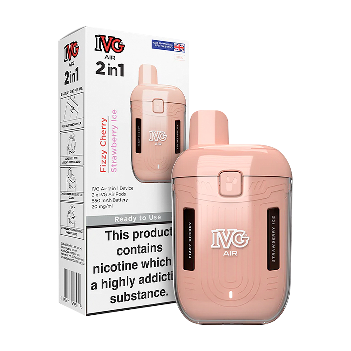 Pink Edition IVG Air 2 in 1 Vape Kit