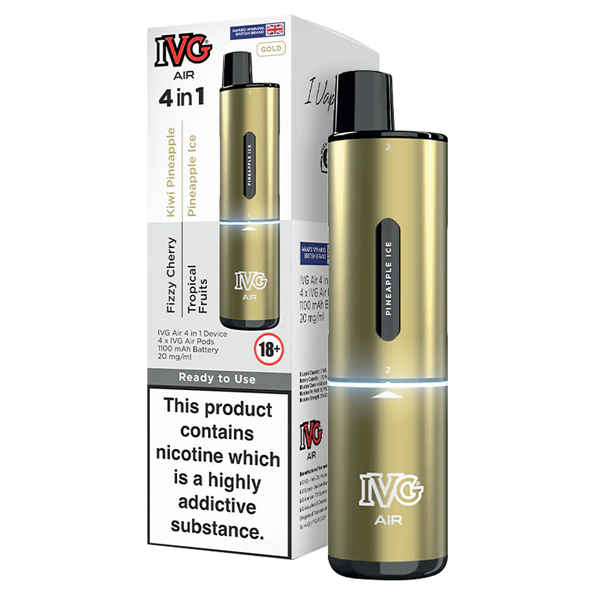 Gold Edition IVG Air 4 in 1 Vape Kit