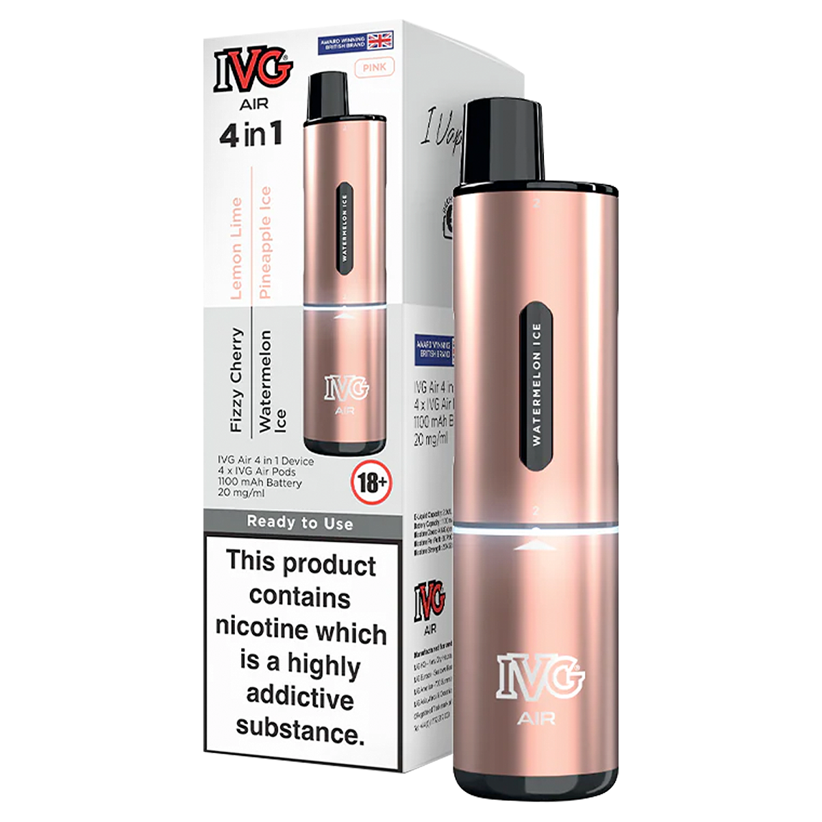 Pink Edition IVG Air 4 in 1 Vape Kit