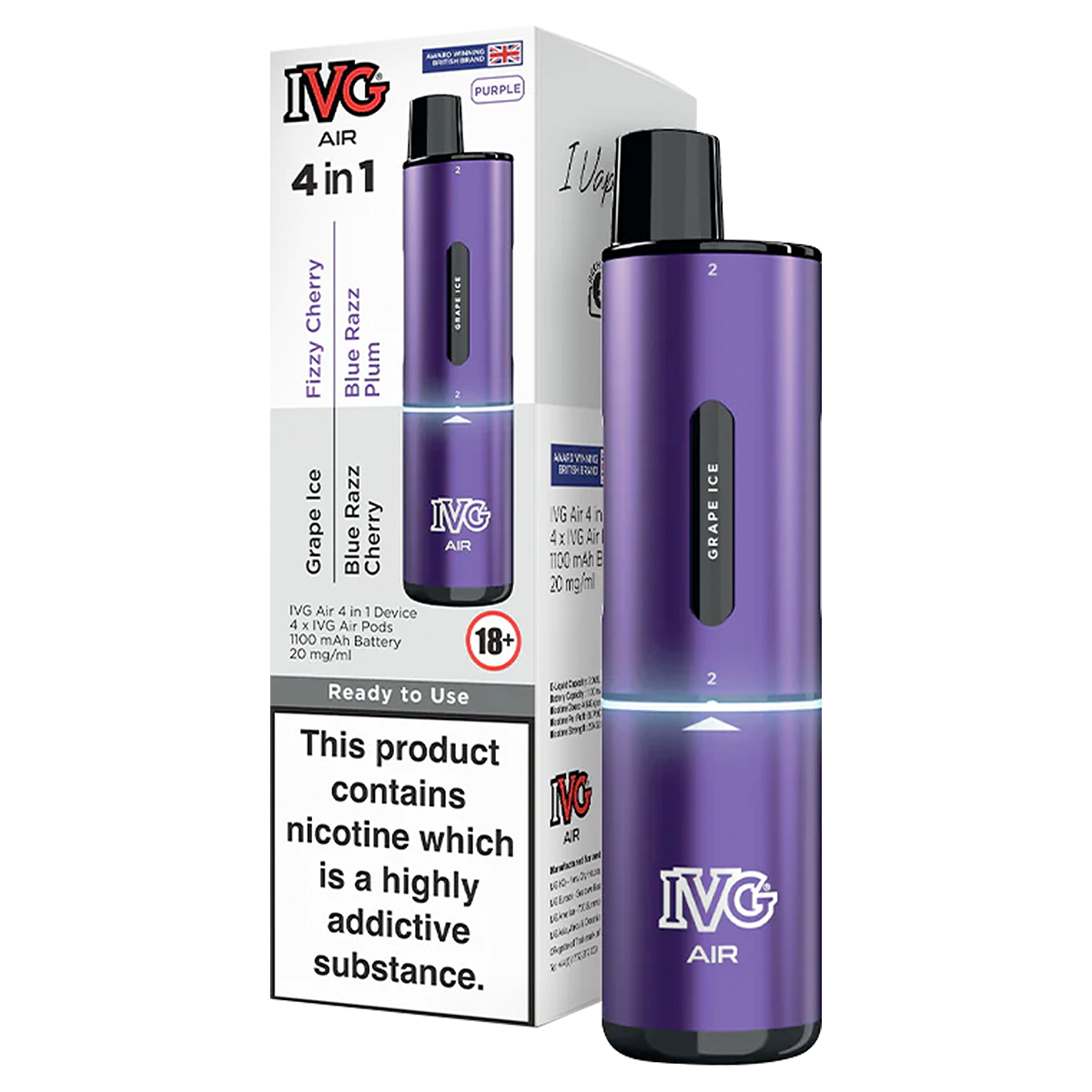 Purple Edition IVG Air 4 in 1 Vape Kit