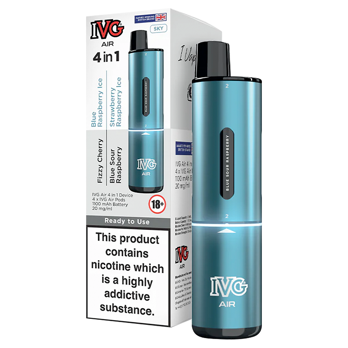 Sky Blue Edition IVG Air 4 in 1 Vape Kit