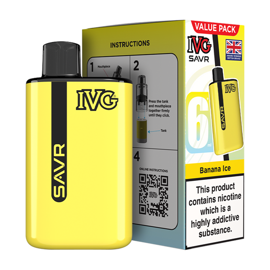 IVG SAVR Vape Kit Banana Ice 6ml