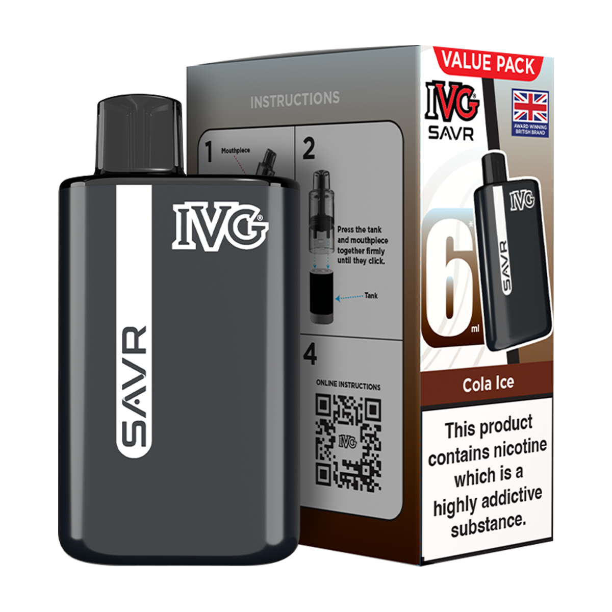 IVG SAVR Vape Kit Cola Ice 6ml