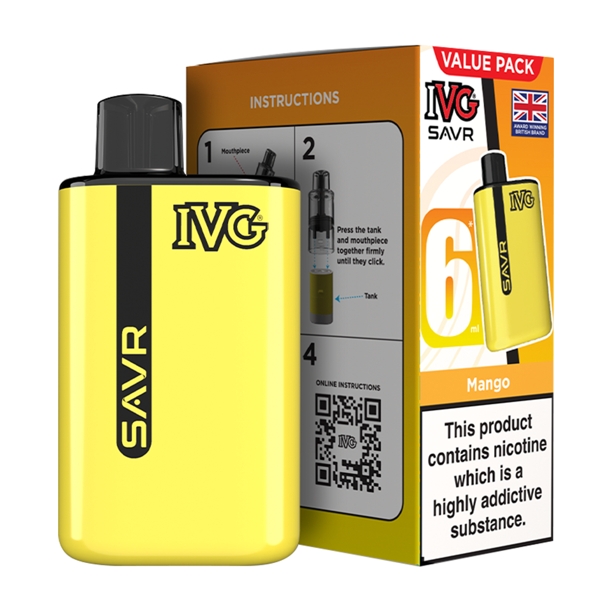 IVG SAVR Vape Kit Mango 6ml