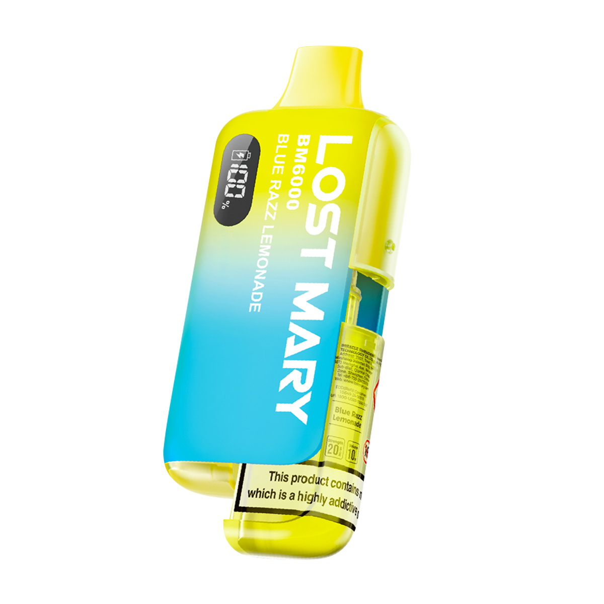 lost mary bm6000 vape kit blue razz lemonade